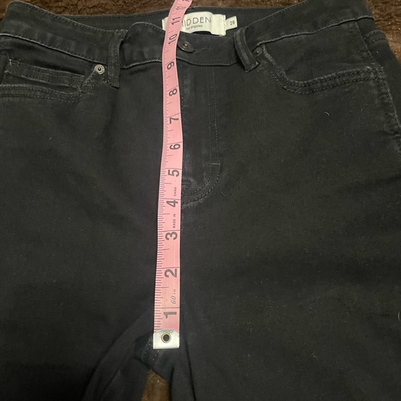 Buckle Hidden High Rise Cropped Black Jeans - Picture 7 of 12